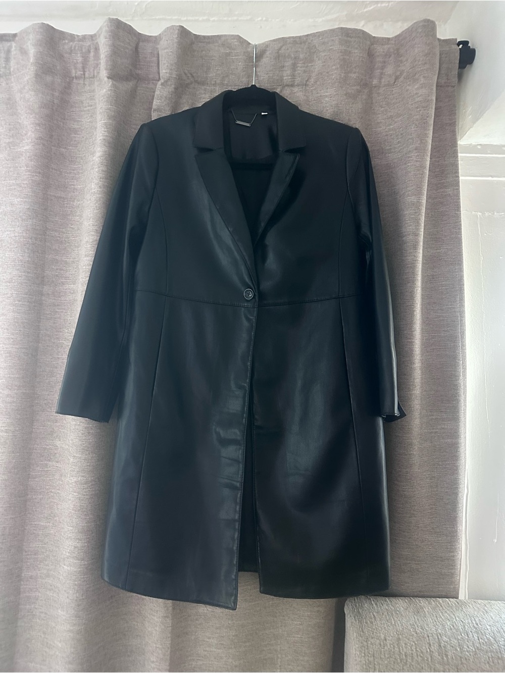 Chico’s Black Women's Faux-Leather Jacket Petite